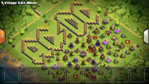 AC/DC Clash of Clans base - scout view