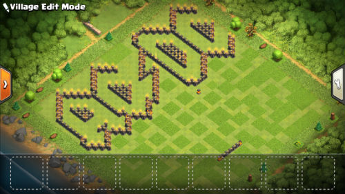 AC/DC Clash of Clans base - walls only