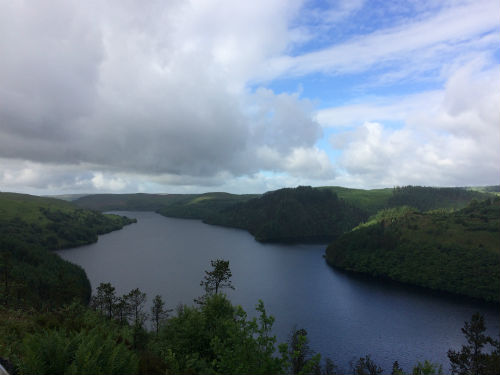 Llyn Brianne Reservoir in the Cambrian Mountains in Wales