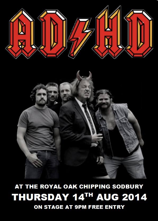 ADHD ACDC Tribute UK Horseshoe Downend Poster