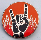 Metal Hand Sign badge