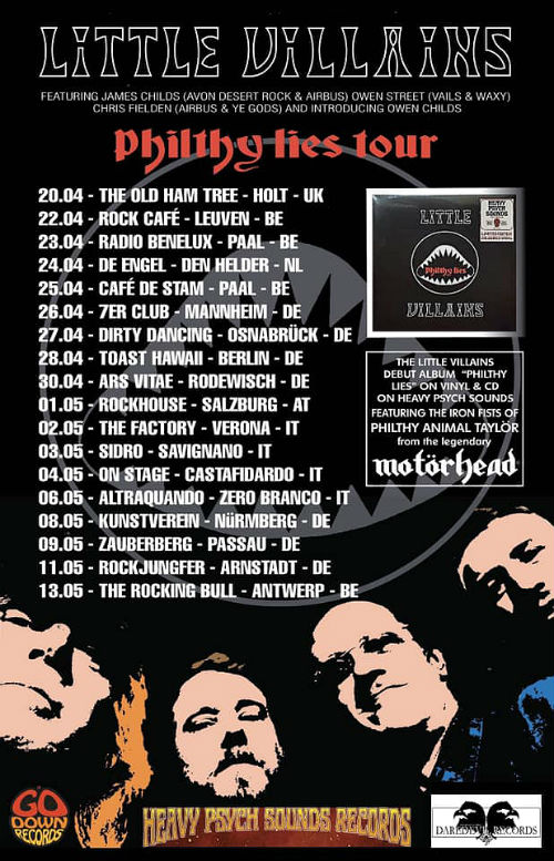 Little Villains Tour Poster Europe 2019 early version