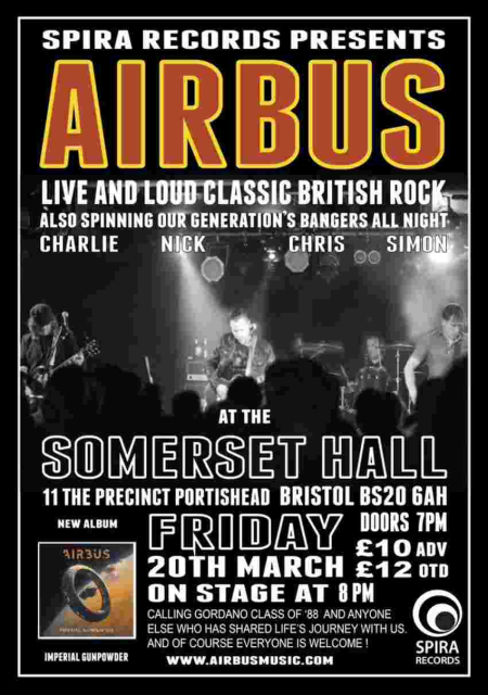 Airbus Imperial Gunpowder Somerset Hall Gig Poster