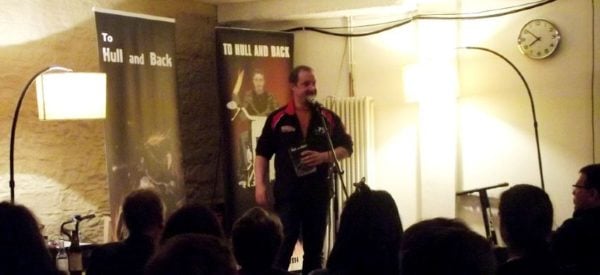 Chris Fielden at the To Hull And Back anthology launch