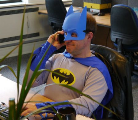 Chris Fielden dressed as Batman