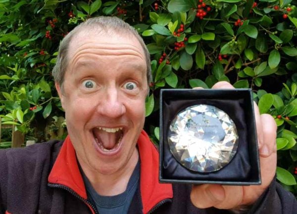 Editor Chris Fielden with Saboteur Award