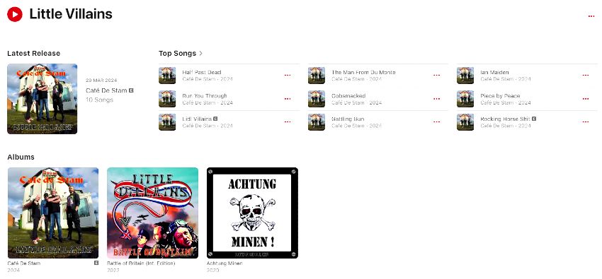 iTunes Little Villains Cafe De Stam
